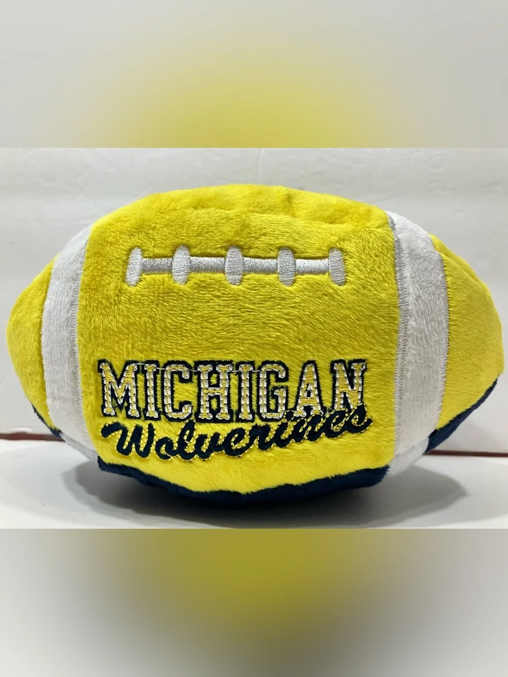 BARK Michigan Wolverines Fetchin' Football Dog Toy